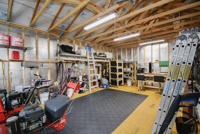 31 Bristol St, Thomaston, CT 06787 - garage featuring a workshop area