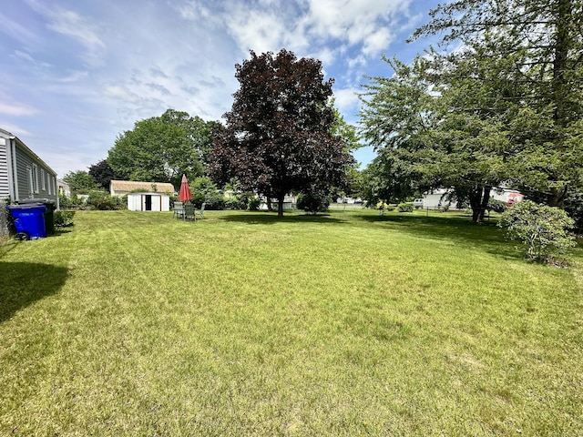 462 Halfway House Rd, Windsor Locks, CT 06096 - view of green lawn with a storage shed