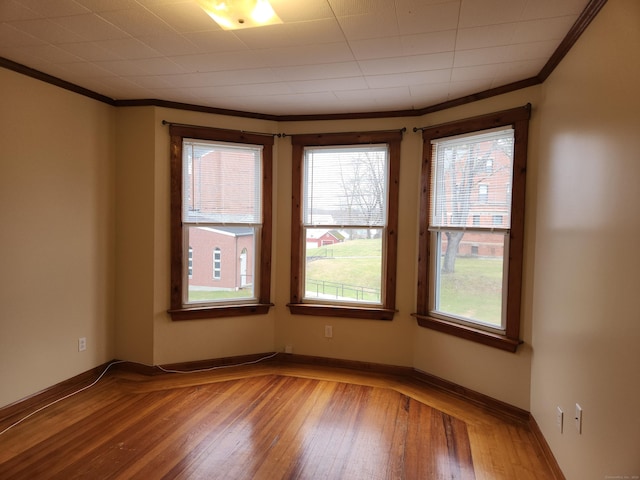 18 Hunters Ave, Norwich, CT 06380 - empty room with ornamental molding, plenty of natural light, and hardwood / wood-style flooring