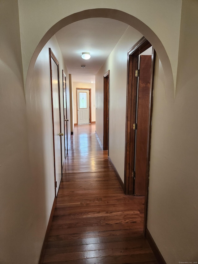 18 Hunters Ave, Norwich, CT 06380 - hall featuring dark wood finished floors and arched walkways