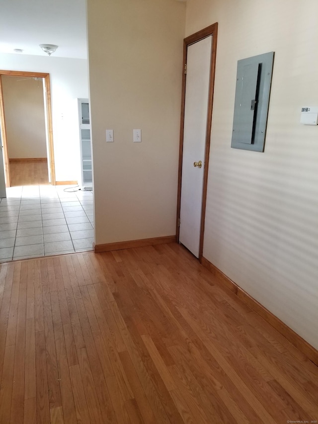 18 Hunters Ave, Norwich, CT 06380 - hall featuring electric panel and light wood-type flooring