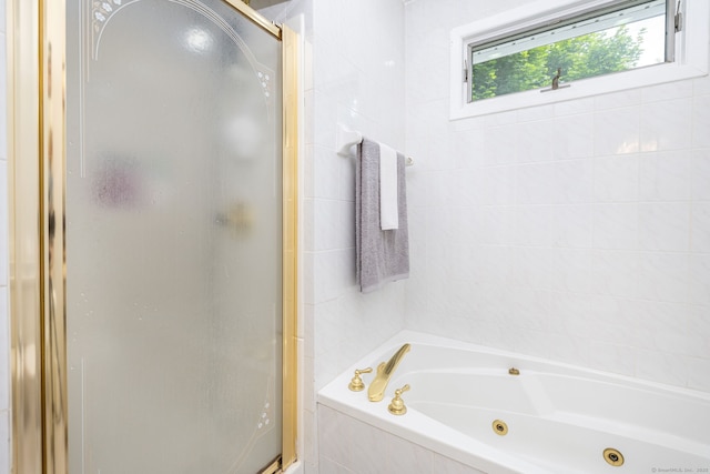 100 Chestnut Rd, Newington, CT 06111 - full bath with a shower stall and a tub with jets