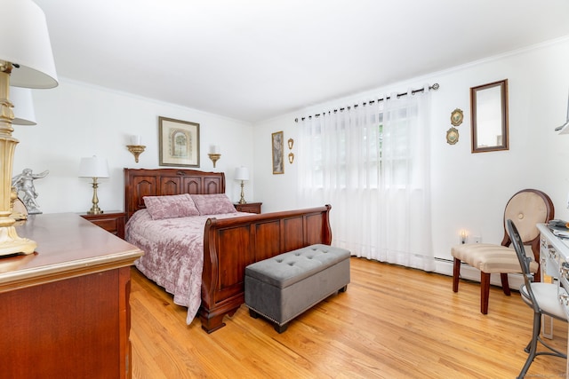 100 Chestnut Rd, Newington, CT 06111 - bedroom with light wood-type flooring and crown molding