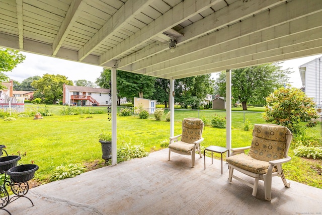 100 Chestnut Rd, Newington, CT 06111 - fenced backyard with a patio and an outdoor structure