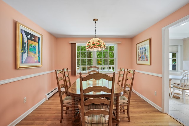 14 Inverness Rd, Trumbull, CT 06611 - dining area featuring baseboard heating and light wood-style flooring