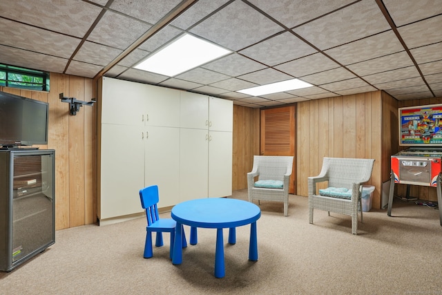 14 Inverness Rd, Trumbull, CT 06611 - rec room with wooden walls and carpet floors
