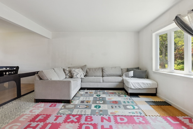 107 Carroll Rd, Hamden, CT 06517 - living area with baseboards and wood finished floors