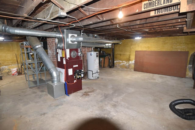 190 Victoria Rd, Hartford, CT 06114 - unfinished below grade area with water heater