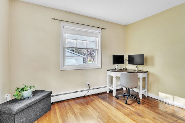 46 Jackson Rd, Enfield, CT 06082 - office space with a baseboard radiator and wood finished floors