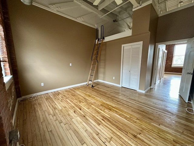 325 Lafayette St Unit 3303, Bridgeport, CT 06604 - spare room with light wood-style flooring and ceiling fan