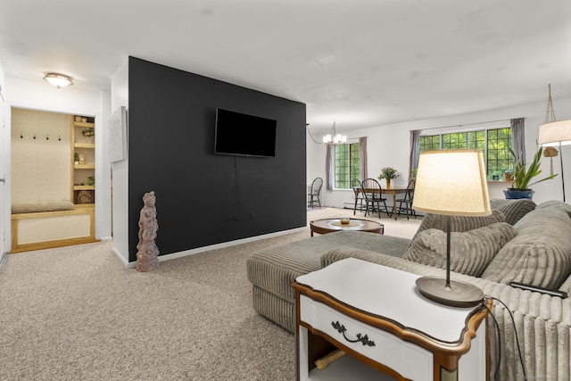 8 Carlisle Ct Unit 8, Brookfield, CT 06804 - living room featuring a chandelier and carpet