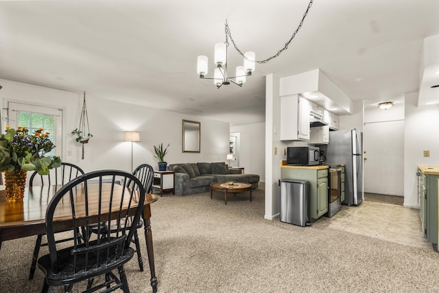 8 Carlisle Ct Unit 8, Brookfield, CT 06804 - dining room with a chandelier and light colored carpet