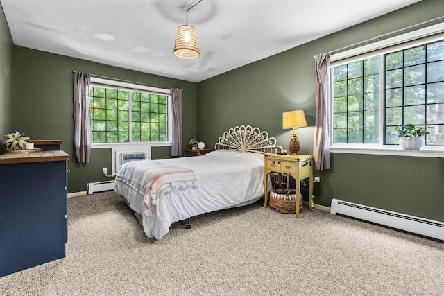 8 Carlisle Ct Unit 8, Brookfield, CT 06804 - carpeted bedroom featuring baseboard heating and a wall mounted air conditioner