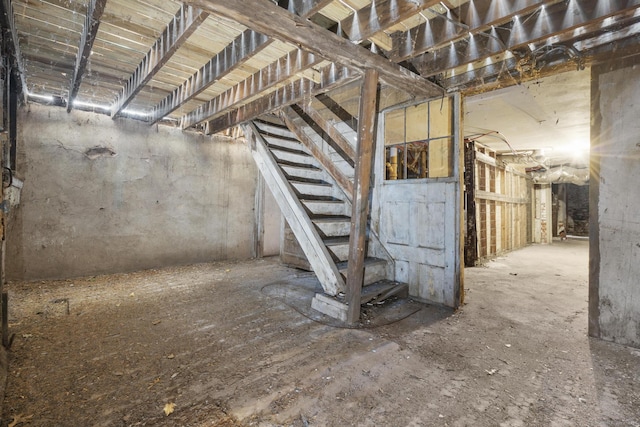 122 Derby Ave, New Haven, CT 06511 - basement with stairs