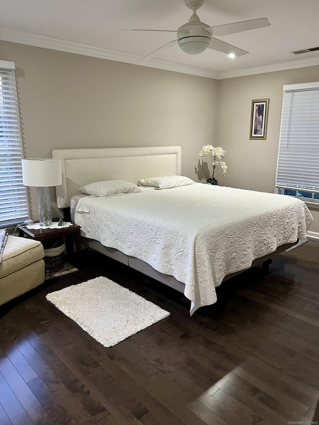 40 Great Plain Rd, Danbury, CT 06811 - bedroom with hardwood / wood-style floors, ornamental molding, ceiling fan, and recessed lighting