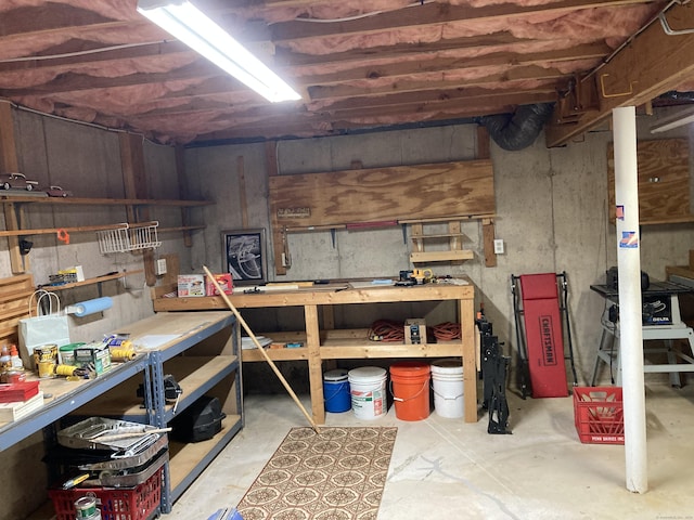 611 Overlook Path Unit 611, Southington, CT 06489 - unfinished basement with a workshop area