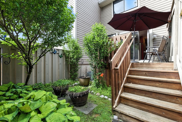 222 Sunrise Hill Rd Unit 222, Norwalk, CT 06851 - view of yard featuring stairs and a wooden deck