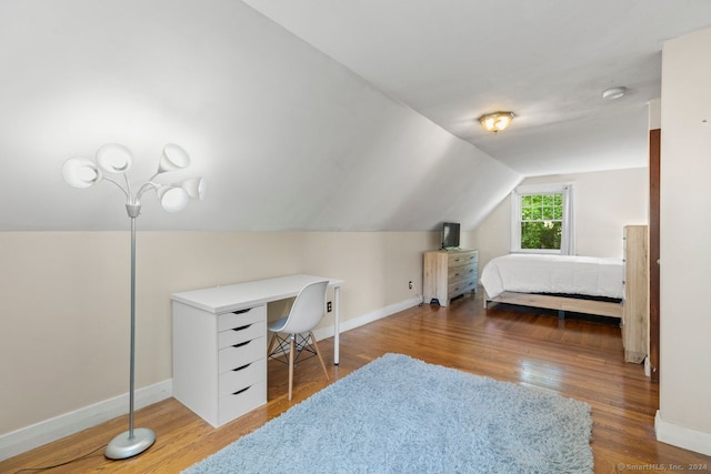 141 Cannon St, Hamden, CT 06518 - bedroom featuring wood finished floors and lofted ceiling