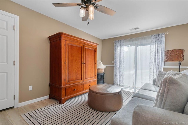 2 Sunwoods Cir, Hamden, CT 06518 - living area with light wood-style floors and ceiling fan