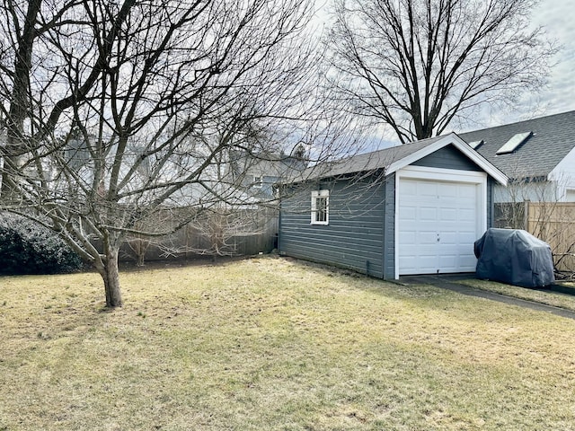 111 Spring Garden St, Hamden, CT 06517 - view of yard with a detached garage and driveway