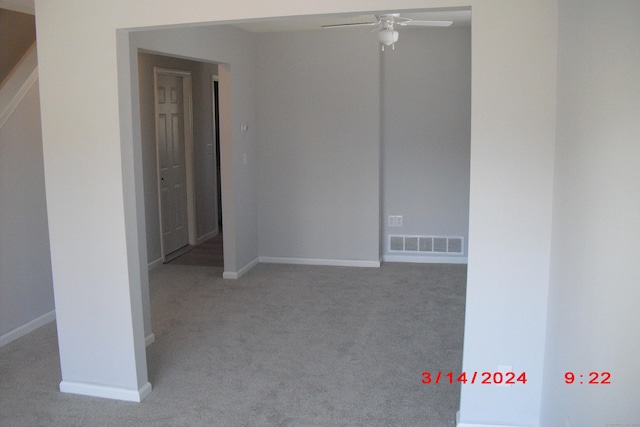 1549 E Main St Unit 30, Meriden, CT 06450 - carpeted empty room featuring a ceiling fan and baseboards
