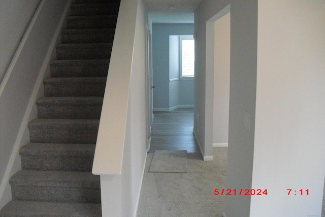 1549 E Main St Unit 30, Meriden, CT 06450 - staircase featuring baseboards and carpet flooring