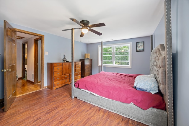 291 Guinevere Rdg, Cheshire, CT 06410 - bedroom with wood finished floors and a ceiling fan