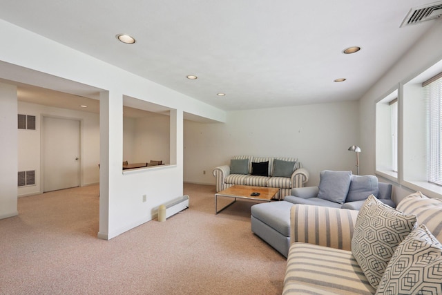 17 Brittania Dr Unit 17, Danbury, CT 06811 - carpeted living area featuring recessed lighting and a baseboard heating unit
