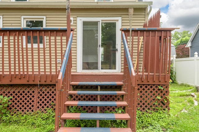 49 Olmsted St, East Hartford, CT 06108 - view of wooden deck