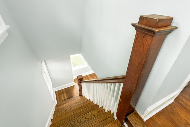 49 Olmsted St, East Hartford, CT 06108 - stairway with wood finished floors
