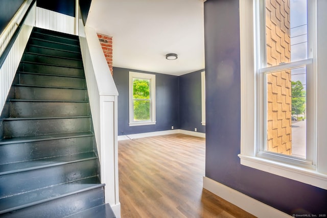 103 Clay St, Thomaston, CT 06787 - staircase with baseboards and wood finished floors
