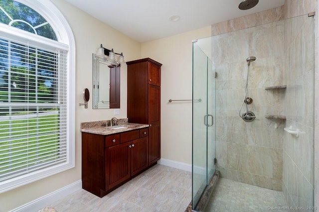 171 Judd Hill Rd, Middlebury, CT 06762 - full bathroom featuring a stall shower, healthy amount of natural light, and vanity