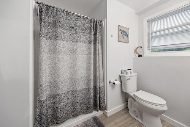 489 Thomaston Rd, Watertown, CT 06795 - full bathroom featuring wood finished floors and curtained shower