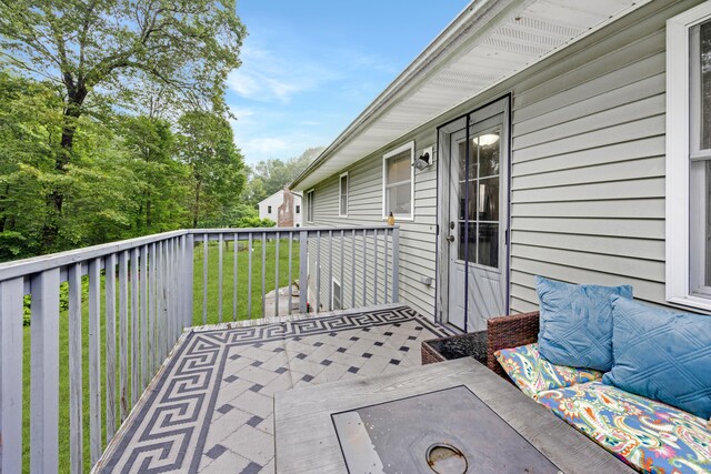 489 Thomaston Rd, Watertown, CT 06795 - view of patio with a wooden deck