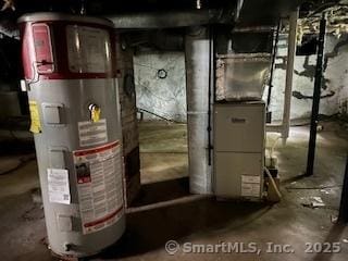 1063 N Main St, Killingly, CT 06241 - utility room with water heater and heating unit