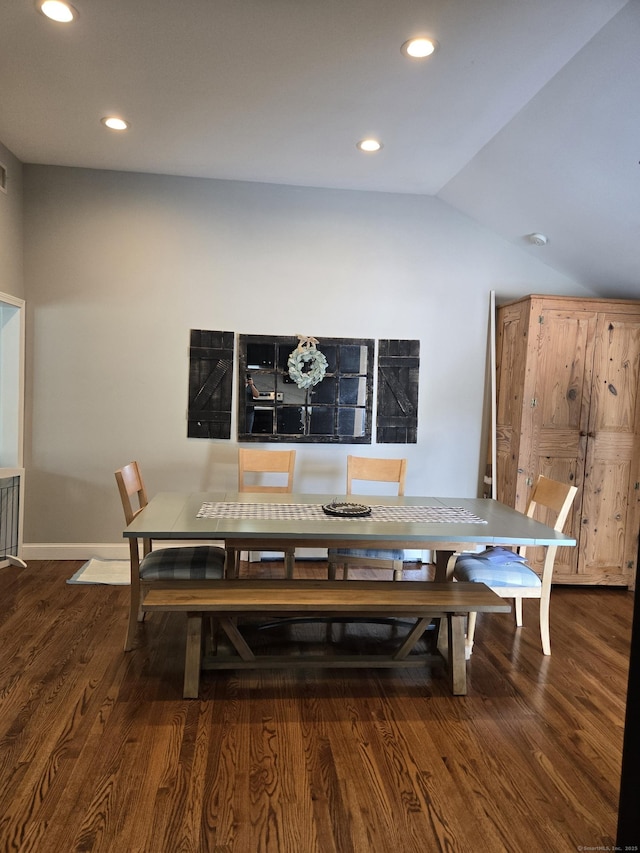 118 Harding Ave, Newington, CT 06111 - dining area featuring wood finished floors, lofted ceiling, and recessed lighting
