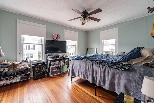 21 Bigelow Ave, Enfield, CT 06082 - bedroom featuring hardwood / wood-style floors and ceiling fan