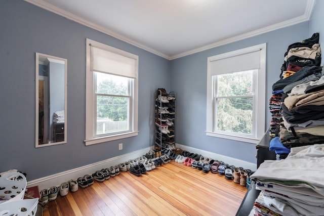 21 Bigelow Ave, Enfield, CT 06082 - workout area with crown molding and wood finished floors