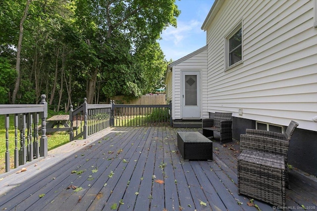 29 Pembroke Rd, Hamden, CT 06514 - wooden deck featuring outdoor lounge area
