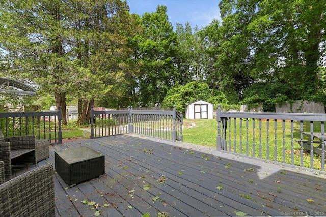 29 Pembroke Rd, Hamden, CT 06514 - wooden terrace featuring a shed