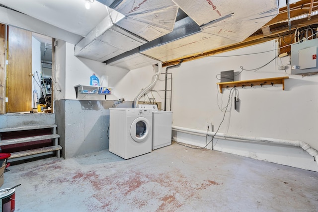 410 Farmington Ave Apt M2, New Britain, CT 06053 - unfinished basement with washing machine and dryer