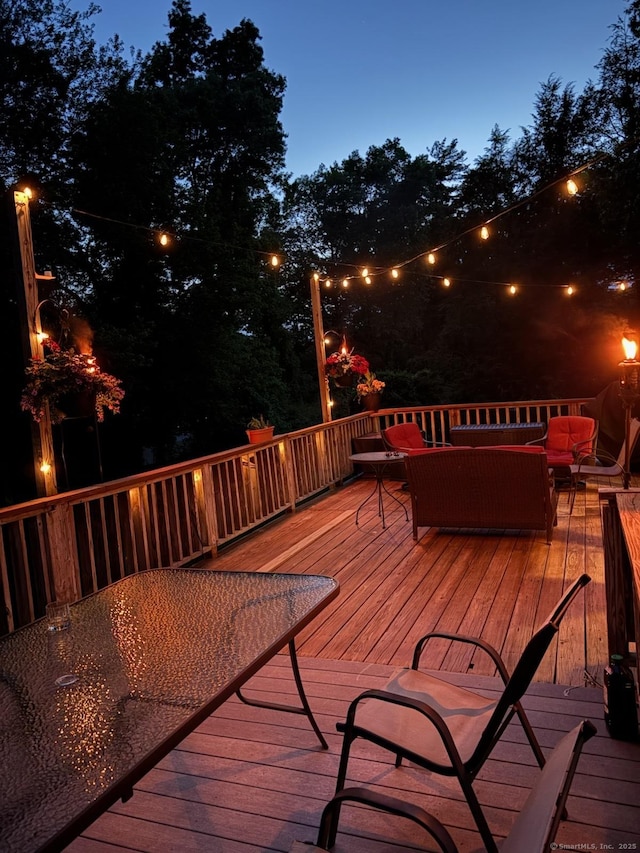 21 Berle Rd, South Windsor, CT 06074 - wooden terrace with outdoor lounge area