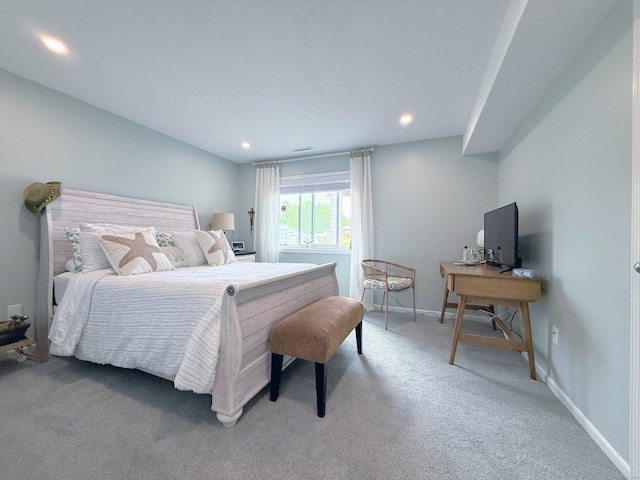 5 Mansfield Grove Rd Apt 146, East Haven, CT 06512 - bedroom featuring light colored carpet, a desk, and recessed lighting
