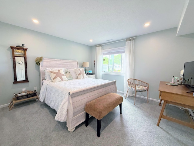 5 Mansfield Grove Rd Apt 146, East Haven, CT 06512 - bedroom featuring light colored carpet, a desk, and recessed lighting