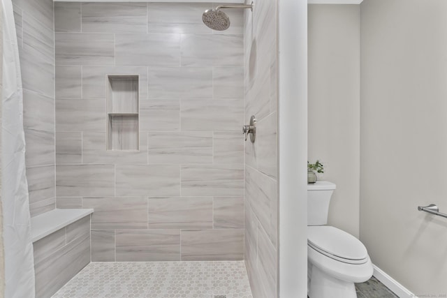 14 Pine Tree Ln, Avon, CT 06001 - bathroom with tiled shower and toilet