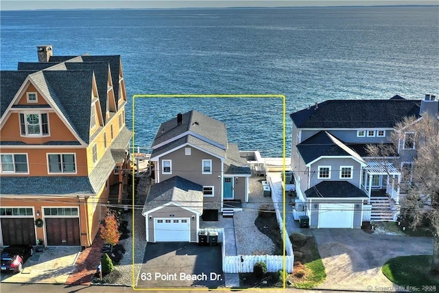 63 Point Beach Dr, Milford, CT 06460 - view of property location featuring property boundaries highlighted and a large body of water