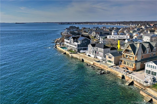 63 Point Beach Dr, Milford, CT 06460 - drone / aerial view of a nearby body of water