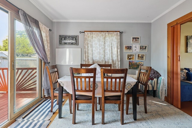 283 Third Ave, West Haven, CT 06516 - carpeted dining area with ornamental molding