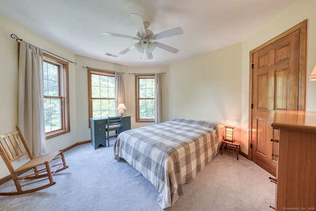 1047 Merrow Rd, Coventry, CT 06238 - bedroom with light colored carpet and a ceiling fan