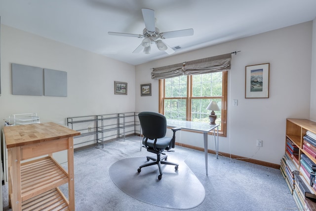 1047 Merrow Rd, Coventry, CT 06238 - office with carpet and a ceiling fan